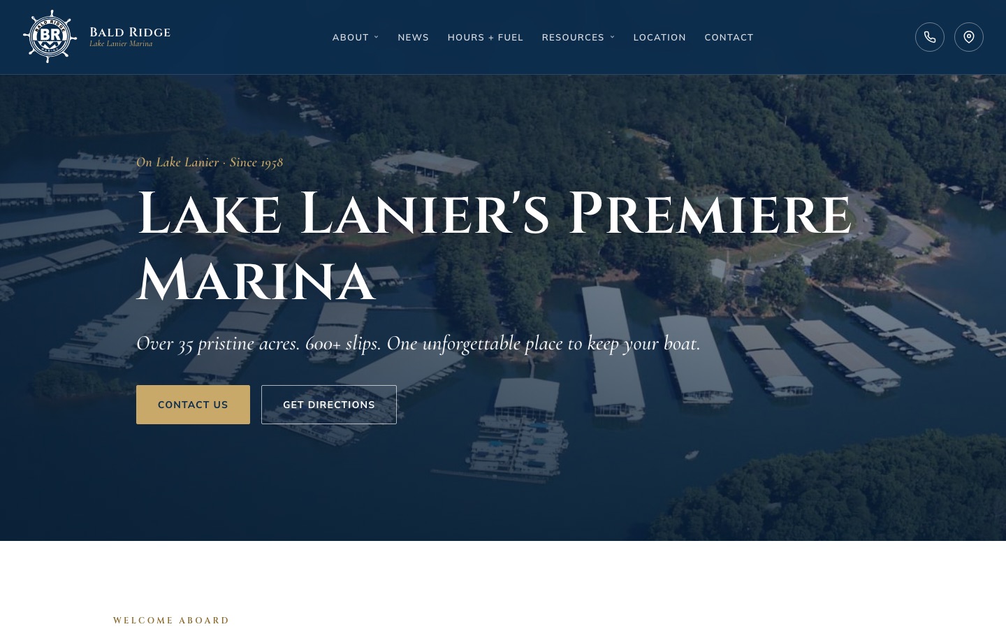 baldridgemarina.com homepage