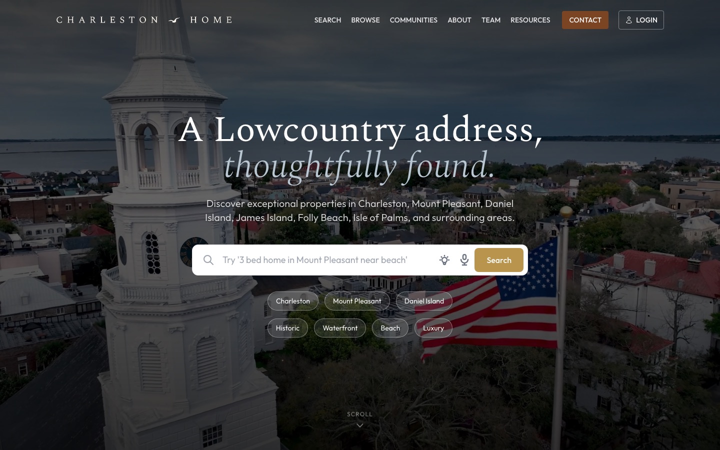 charlestonhome.com homepage